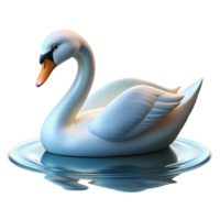 vibrant abstract A graceful swan gliding across a calm lake, rendered in a serene, Impressionistic style with soft colors exclusive png