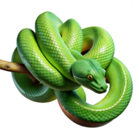 dramático artístico uma deslizando verde árvore Pitão enrolado por aí uma filial, balanças brilhante dentro a manchado selva luz, dentro uma detalhado, natureza documentário estilo 4k png