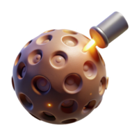 serene rustic A small, spherical probe exploring the surface of a comet, illuminated by the bright light of the sun. Photorealistic style, scientific accuracy genuine png