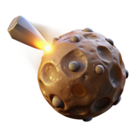 magnificent abstract A small, spherical probe exploring the surface of a comet, illuminated by the bright light of the sun. Photorealistic style, scientific accuracy genuine png