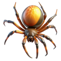wonderful minimalist A close-up of a spider spinning its web, illuminated by the morning sun. Macro photography style original png