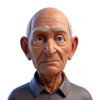 dramatic vintage Close-up portrait of an elderly man with deep wrinkles and a weathered face, illuminated by a single, overhead spotlight, in a hyperrealistic style original png