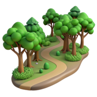 wonderful vintage A winding dirt path through a dense forest, dappled sunlight, realistic style detailed png