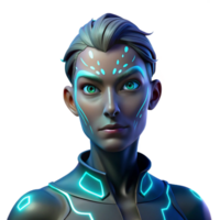 vibrant vintage Portrait of a person with glowing, bioluminescent tattoos, illuminating their face, lit by no external light source, in a dark fantasy style genuine png