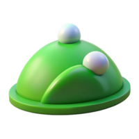serene artistic A rolling green hill under a clear blue sky, peaceful and serene, realistic style high resolution png