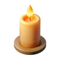 vibrant abstract A single, burning candle, its flame flickering gently, casting a warm glow. Minimalist light study high quality png
