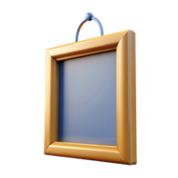 beautiful abstract A single, empty picture frame, hanging on a white wall, casting a subtle shadow. Minimalist art concept genuine png