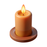 wonderful modern A single, burning candle, its flame flickering gently, casting a warm glow. Minimalist light study detailed png