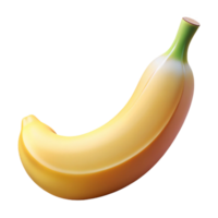 stunning classic A single, ripe banana, peeled halfway, revealing the fruit inside, lit by a soft, yellow light. Minimalist food still life premium png