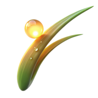 magnificent minimalist A single, dew-covered blade of grass, illuminated by the warm glow of sunrise. Minimalist macro photography genuine png