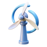 magnificent modern A wind turbine generating electricity, visualized by swirling lines of energy emanating from its blades, in a sustainable technology visualization style authentic png