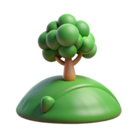 impressive rustic A rolling green hill with a single oak tree, pastoral scene, soft lighting high quality png