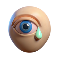 wonderful traditional A single, human eye, looking directly at the viewer, with a single tear rolling down the cheek. Minimalist portrait 4K png