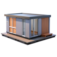 impressive contemporary Prefabricated modular housing, sleek minimalist design, customizable units, urban setting, 3D render 4K png