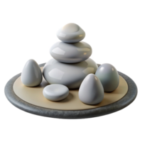 magnificent minimalist A group of pebbles arranged in a zen garden, minimalist style, soft lighting original png