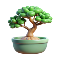 vibrant artistic A bonsai tree in a small pot, intricate details, minimalist style professional png