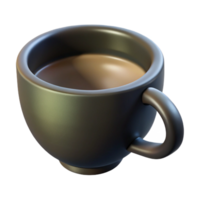 serene artistic A single, matte black, ceramic teacup with a subtle, upward curve to the rim, lit by soft, diffused top lighting. Minimalist style high quality png