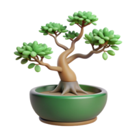 elegant artistic A bonsai tree in a small pot, intricate details, minimalist style authentic png