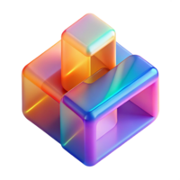 serene creative A series of overlapping, translucent planes in vibrant, gradient colors, lit by a soft, diffused light, with a minimalist, abstract style exclusive png