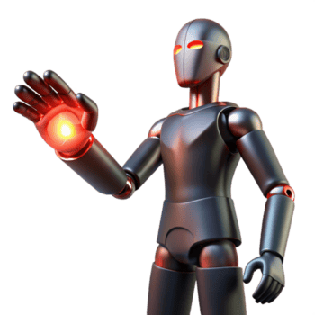 drammatico contemporaneo un' bionico braccio estendendosi a partire dal un' ombroso figura, raggiante con interno circuiteria illuminato di un' pulsante rosso luce, reso nel un' scuro, fantascienza stile esclusivo png