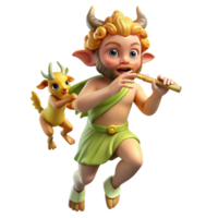 extraordinary abstract A mischievous Greek satyr playing a pan flute, surrounded by dancing nymphs in a sun-drenched forest glade. Impressionist style 4K png