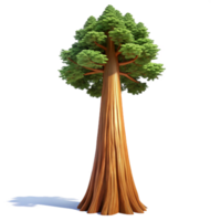 beautiful contemporary A giant sequoia tree, towering, ancient, majestic, realistic rendering premium png