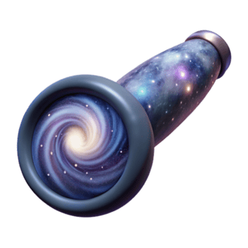 elegant rustic A telescopic view of a distant galaxy, visualized by swirling clouds of gas and dust, in an astronomical photography style high quality png