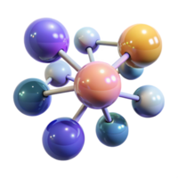 serene vintage A cluster of interconnected, levitating orbs, each emitting a different color of light, in a minimalist, sci-fi style high quality png