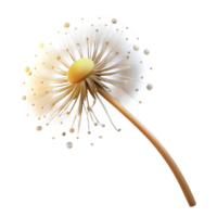 extraordinary traditional A single, wilting dandelion, its seeds about to disperse, lit by a soft, golden light. Minimalist nature photography high resolution png