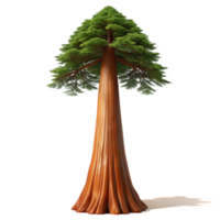 serene classic A giant sequoia tree reaching towards the sky, majestic and awe-inspiring, photorealistic style authentic png