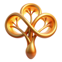 dramatic modern A fractal tree branching out into infinity, illuminated by a warm, golden light, in a mathematical art style detailed png