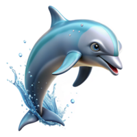 wonderful traditional A playful dolphin leaping out of the ocean, captured in a dynamic, action shot with sparkling water droplets detailed png
