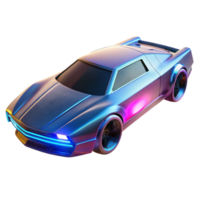 vibrant contemporary A futuristic, streamlined vehicle hovering above a reflective surface, illuminated by neon pink and blue lights, rendered in a cyberpunk, cinematic style high resolution png