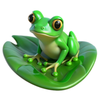 beautiful vintage A tiny green tree frog perched on a giant, dew-kissed leaf, portrayed in a hyperrealistic style with vibrant colors genuine png