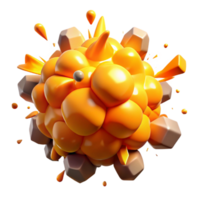 wonderful artistic A powerful explosion rocks a battlefield, sending debris flying in all directions. Intense orange and yellow hues, action movie style high quality png