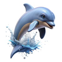elegant classic A playful dolphin leaping out of the ocean, captured in a dynamic, action shot with sparkling water droplets original png