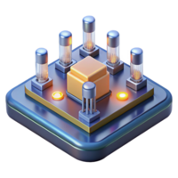 beautiful vintage A microscopic view of transistors on a circuit board, illuminated by a scanning electron microscope, in a scientific photography style detailed png