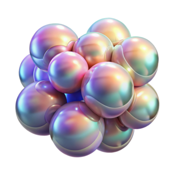 impressive rustic A cluster of iridescent, soap bubbles, floating in zero gravity, illuminated by a soft, pastel light, in a macro photography style high resolution png
