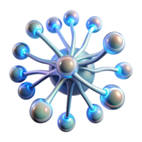 vibrant abstract A network of interconnected, bioluminescent tendrils, pulsing with a gentle, rhythmic light, biological art style authentic png