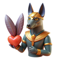 extraordinary artistic A wise Egyptian Anubis weighing a heart against a feather, bathed in the golden light of the afterlife. Hieroglyphic style exclusive png