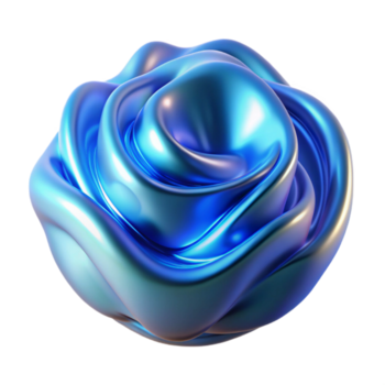 imponerande abstrakt en strömmande, flytande kvicksilver form, reflekterande förvrängd bilder av fraktal mönster, belyst förbi en Häftigt, blå ljus, i en surrealist stil 4k png