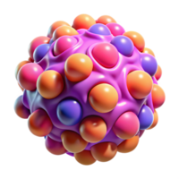 elegant rustic A microscopic view of cellular structures, rendered in vibrant, fluorescent colors, biological art style high quality png