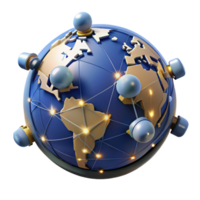 extraordinary rustic A network of satellites orbiting a stylized Earth, illuminated by the sun's rays and city lights, rendered in a realistic, space exploration style genuine png