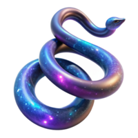 beautiful creative A cosmic serpent, made of pure energy, winding its way through a nebula, illuminated by the vibrant colors of the cosmic dust. Abstract style, mystical and otherworldly professional png