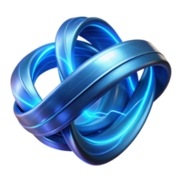 elegant modern A flowing, ribbon-like structure made of pure energy, illuminated by a pulsating, electric blue light, in a futuristic, energy art style genuine png
