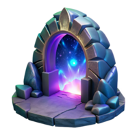 wonderful abstract A portal shimmering with energy, opening to a vibrant alien world. Bright, otherworldly lighting. Fantasy art style genuine png