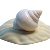 extraordinary modern A single, perfect seashell on a white sand beach, soft diffused lighting, minimalist style genuine png