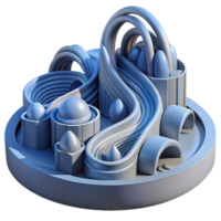 vibrant rustic Parametric architecture, complex curves and flowing lines, algorithmic design, 3D render detailed png