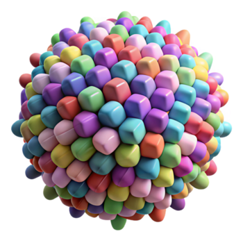 sereno rústico un campo de al azar generado, vistoso píxeles, formando emergente patrones, en un generativo Arte estilo alto calidad png