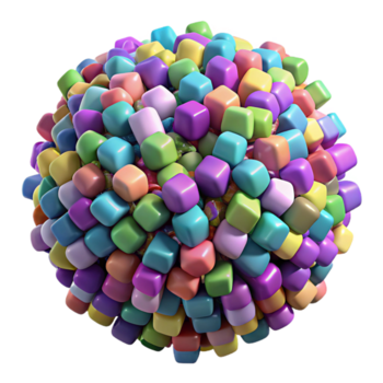 magnífico rústico un campo de al azar generado, vistoso píxeles, formando emergente patrones, en un generativo Arte estilo alto resolución png